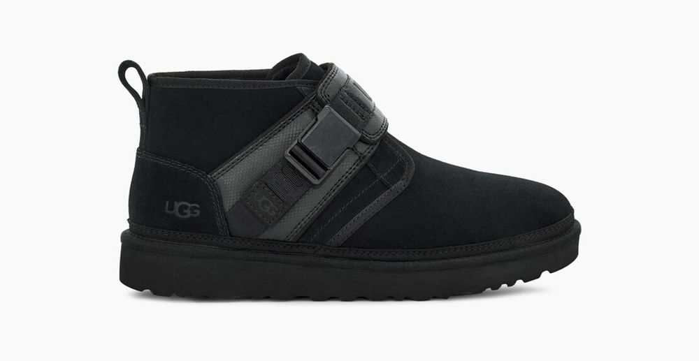 Ugg Chukka Boot Mens - Ugg Neumel Snapback Black - 918BLAWHM